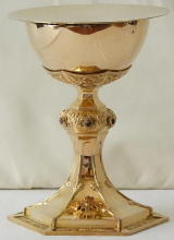 Solid Sterling silver Romanesque Chalice
